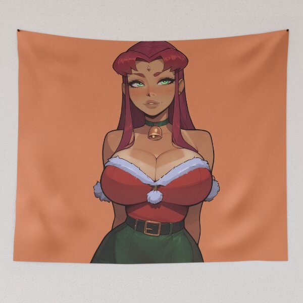Item preview, Anime Gamer Girl in Christmas Santa Outfit designed and sold by WaifuBrowser.