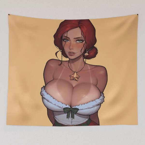 Item preview, Anime Gamer Girl in Christmas Santa Outfit designed and sold by WaifuBrowser.