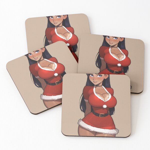 Item preview, Anime Gamer Girl in Christmas Santa Outfit designed and sold by WaifuBrowser.