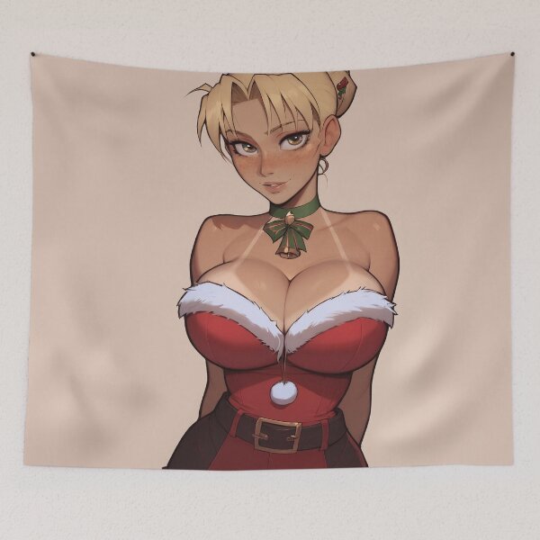 Item preview, Anime Gamer Girl in Christmas Santa Outfit designed and sold by WaifuBrowser.