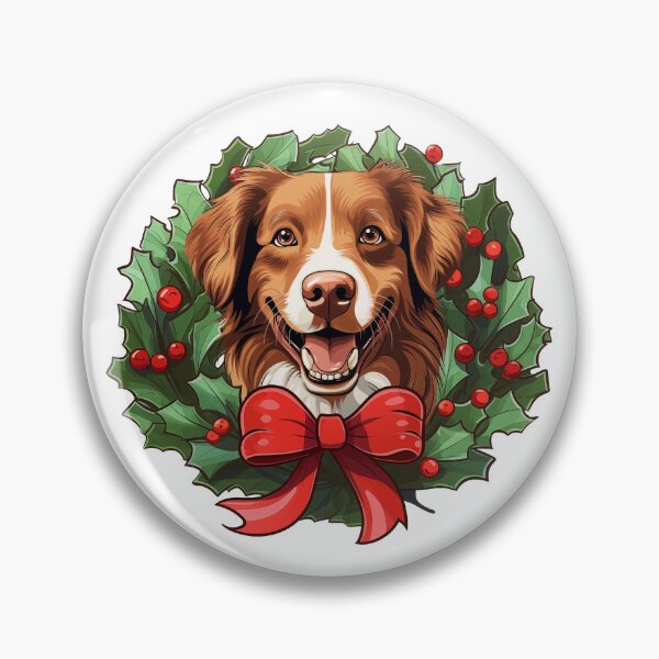 Item preview, Toller -  Christmas Wreath Dog designed and sold by wotsthis.
