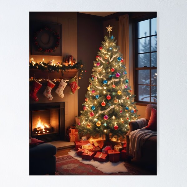 Item preview, Christmas Tree by the Fireplace designed and sold by RobiCom.