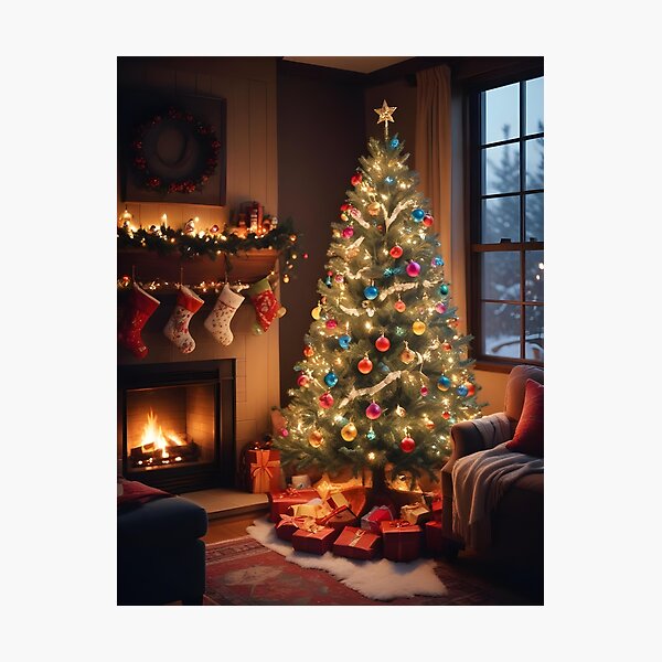 Item preview, Christmas Tree by the Fireplace designed and sold by RobiCom.