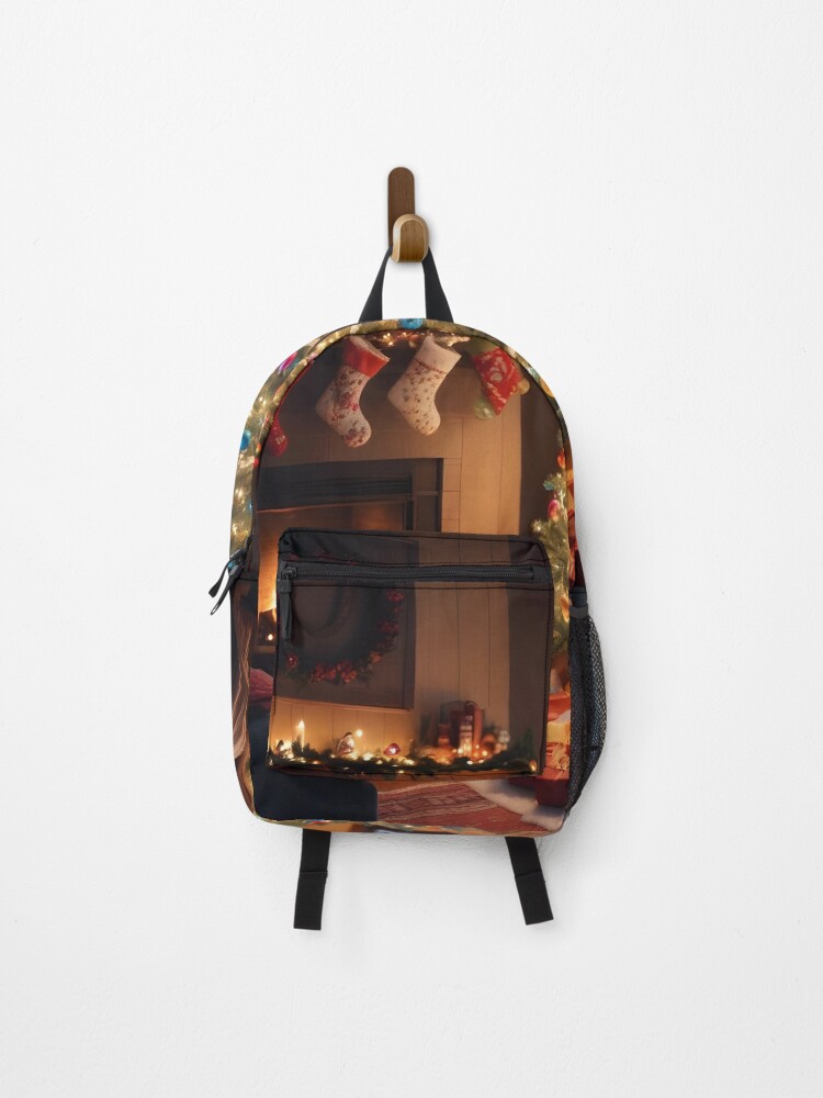 Thumbnail 1 of 3, Backpack, Christmas Tree by the Fireplace designed and sold by RobiCom.