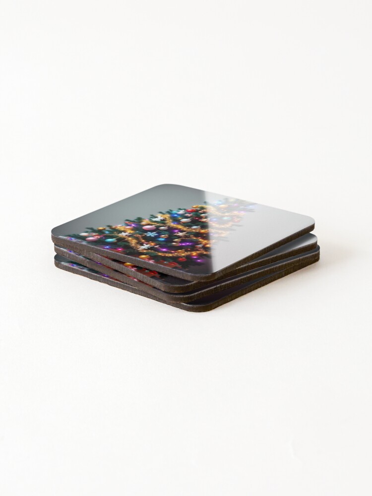 Thumbnail 4 of 5, Coasters (Set of 4), Modern Christmas Tree designed and sold by RobiCom.
