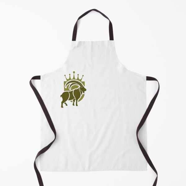 Item preview, Ibex alpine goat with crown and shield illustration  designed and sold by GinyHappyLogo.