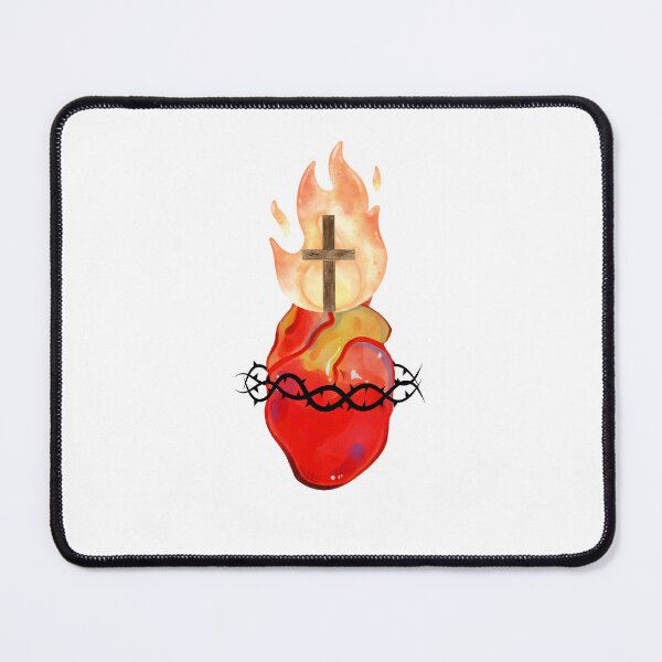 Item preview, Sacred Heart of Jesus illustration watercolor designed and sold by Dominika Farkašová.