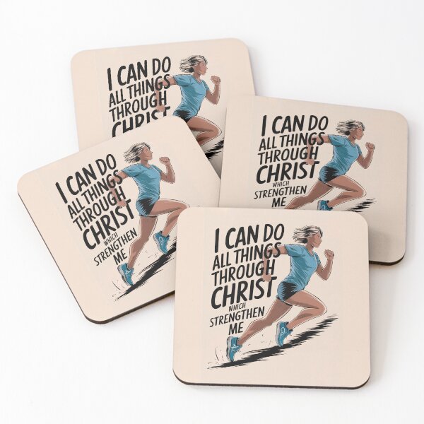 Item preview, Empowered Runner - Strength Through Christ designed and sold by MagicByAmos.