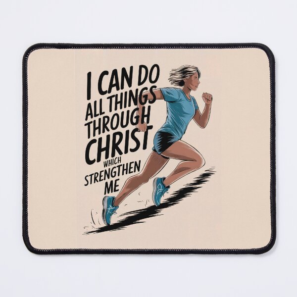 Item preview, Empowered Runner - Strength Through Christ designed and sold by MagicByAmos.