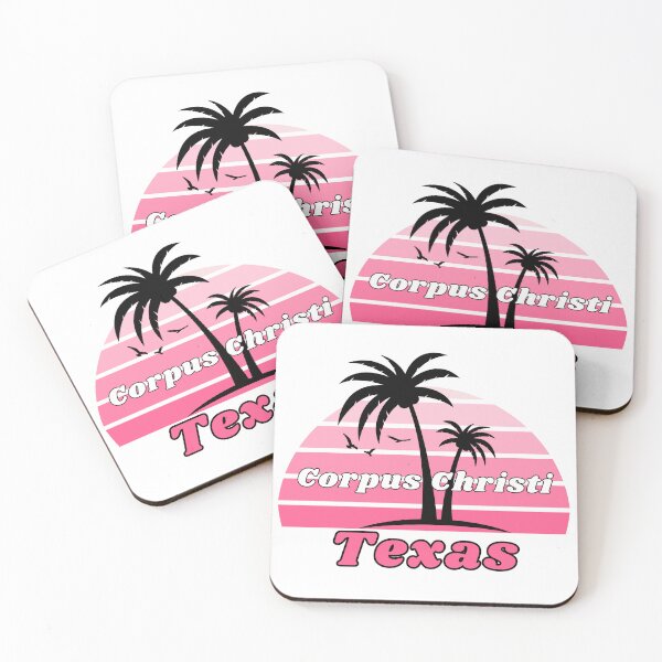 Item preview, Retro Cool Corpus Christi Beach Texas Palm Tree at Sunset Souvenirs designed and sold by karmdaf.