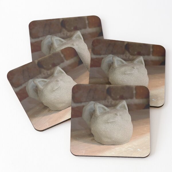 Item preview, Cute pottery smug cat figurine  designed and sold by Ponted.