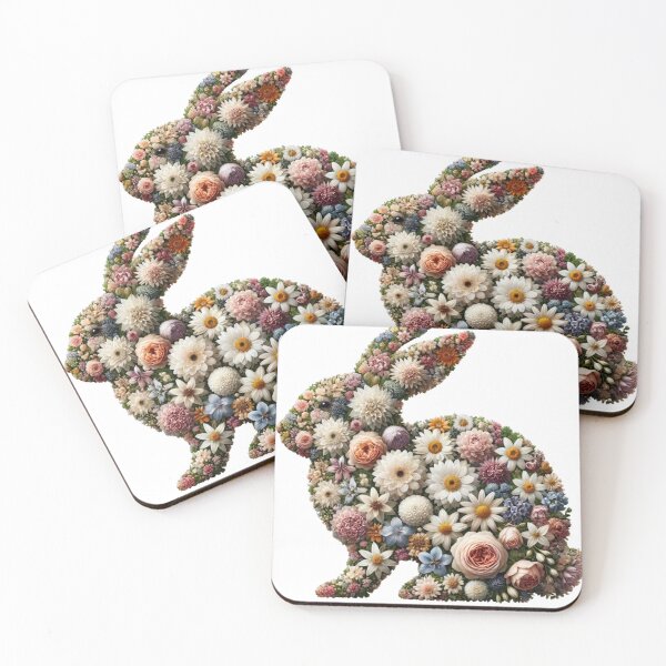 Item preview, Floral Bunny Design T-Shirt | Nature-Inspired Rabbit Art Tee designed and sold by tennsuicom.