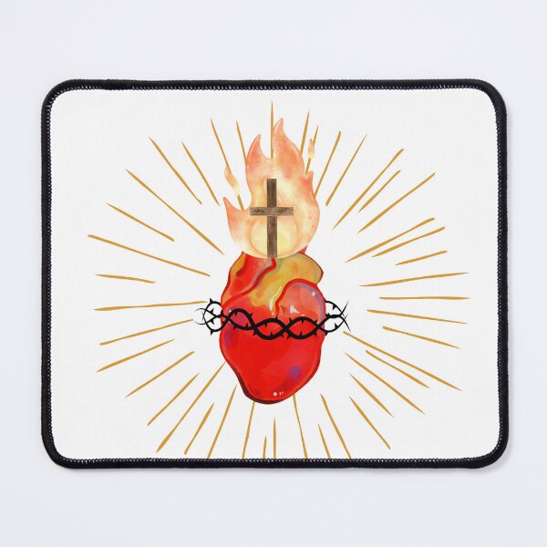 Item preview, Sacred Heart of Jesus illustration watercolor with rays designed and sold by Dominika Farkašová.