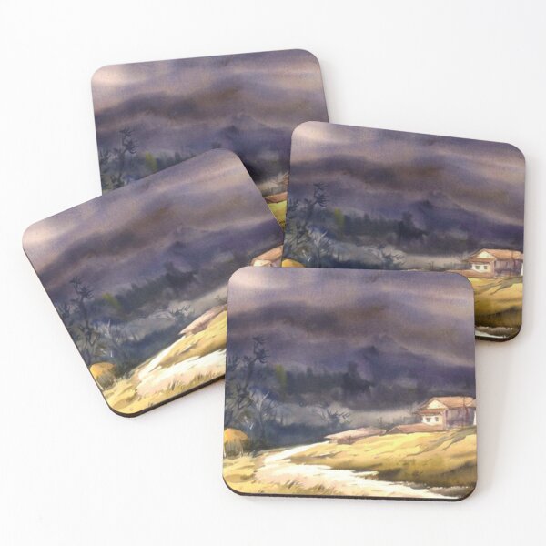 Item preview, Himalaya Mountain Stormy Village designed and sold by SamirArt.
