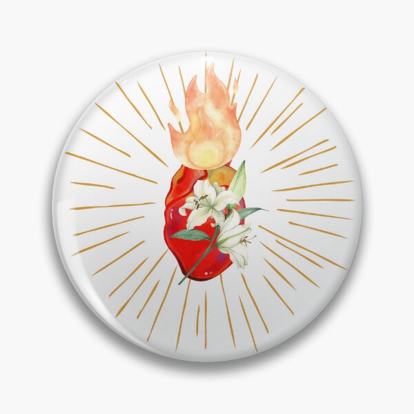 Item preview, The most chase Heart of St Joseph illustration watercolor with rays designed and sold by Dominika Farkašová.