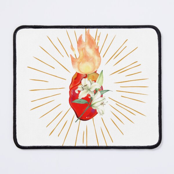 Item preview, The most chase Heart of St Joseph illustration watercolor with rays designed and sold by Dominika Farkašová.