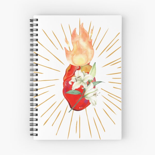Item preview, The most chase Heart of St Joseph illustration watercolor with rays designed and sold by Dominika Farkašová.