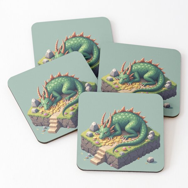 Item preview, Slumbering Dragon Treasure - Pixel Art Isometric designed and sold by urbsrepublic.