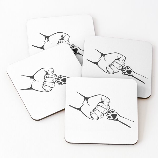 Item preview, High fives dog fists human - black designed and sold by KZN-studio.