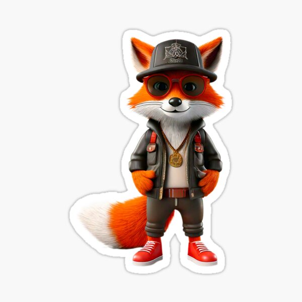 The Hip-Hop Fox Sticker