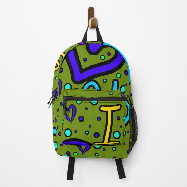 Item preview, The inscription "I just love my ADHD" handwritten on a dark background - hearts, colorful bubbles in a cartoon style - vivid colors: purple, blue, yellow,navy blue.1 designed and sold by My-fake-places.