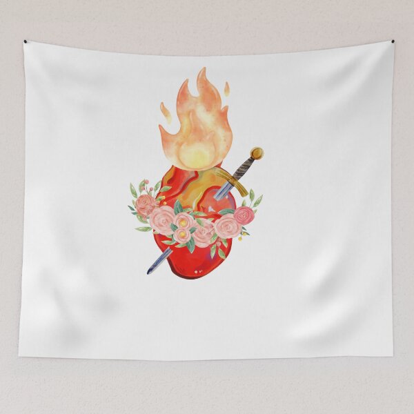 Item preview, Immaculate Heart of Mary illustration watercolor designed and sold by Dominika Farkašová.