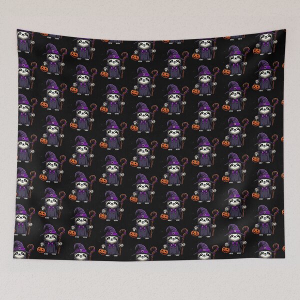 Item preview, Scary Halloween Sloth Witch Hat Costume Spooky Season designed and sold by Artistoos.