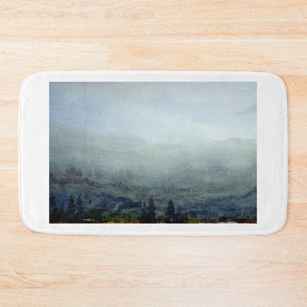 Item preview, Misty Foggy Himalaya Mountain -watercolor painting designed and sold by SamirArt.