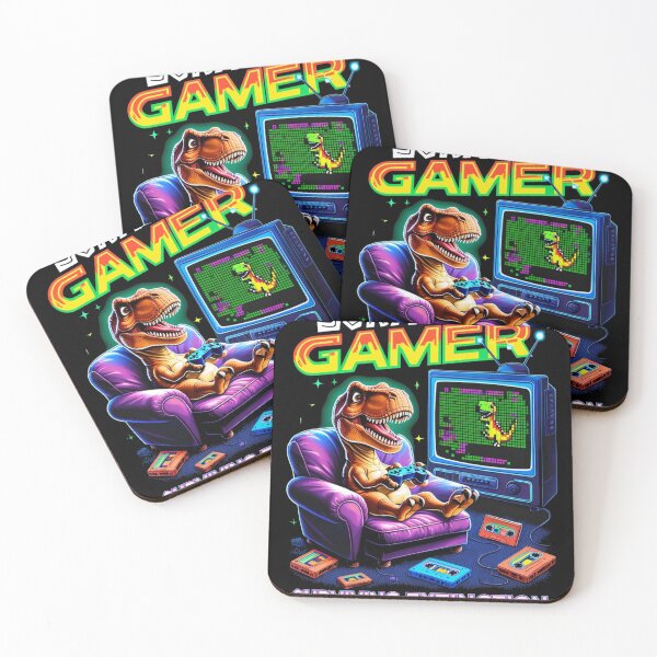 Item preview, Jurassic Gamer: T-Rex Retro Gaming Fun designed and sold by Maverick Spirit.