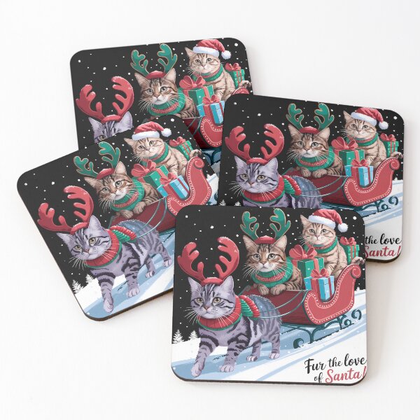 Item preview, Cute Cats Pulling Santa's Sleigh designed and sold by PurrGreen.