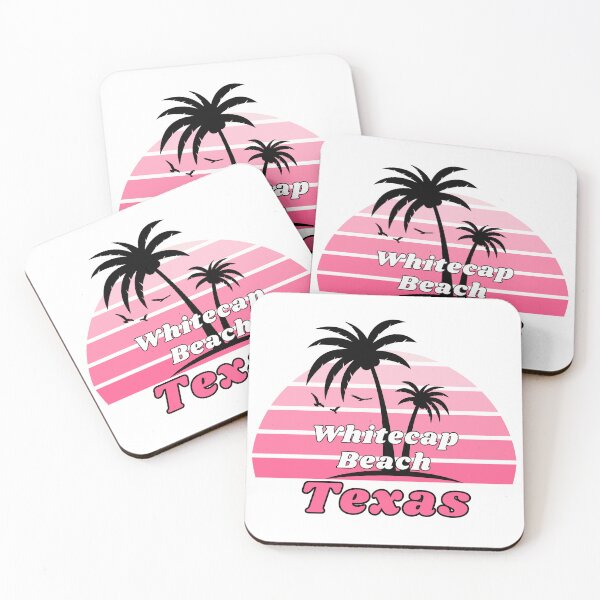 Item preview, Retro Cool Whitecap Beach Texas Palm Tree at Sunset Souvenirs designed and sold by karmdaf.