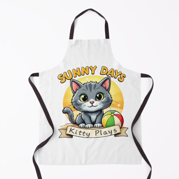 Item preview, Sunny Days Kitty Plays - Cute Cat Illustration for Cat Lovers designed and sold by IM Hunter.