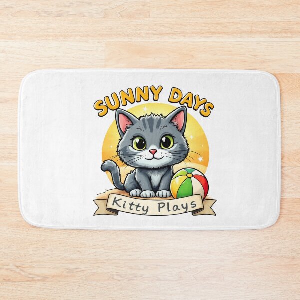 Item preview, Sunny Days Kitty Plays - Cute Cat Illustration for Cat Lovers designed and sold by IM Hunter.