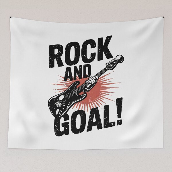Item preview, ROCK AND GOAL! A Black and White Rock Ballad designed and sold by SplashTastic.