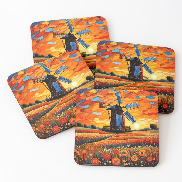 Item preview, Windmill at sunset 6 designed and sold by George Hutton Hunter.
