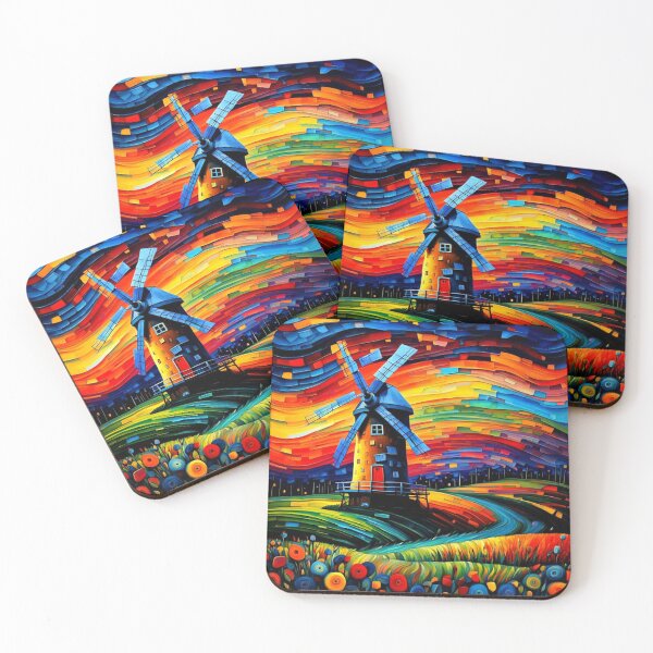 Item preview, Windmill at sunset 9 designed and sold by George Hutton Hunter.