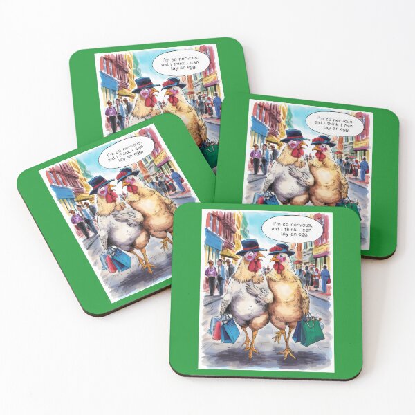 Item preview, Hens shopping. designed and sold by MyHappyArtShop.