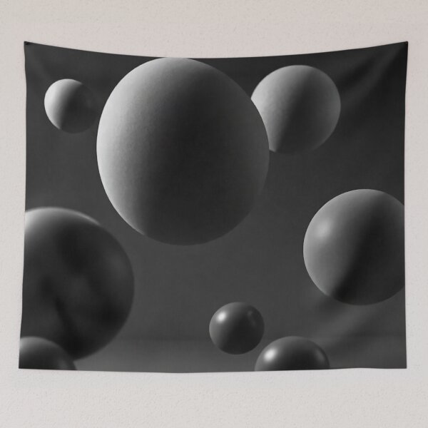 Item preview, Floating Spheres in Abstract 3D Space designed and sold by PixelParinda.