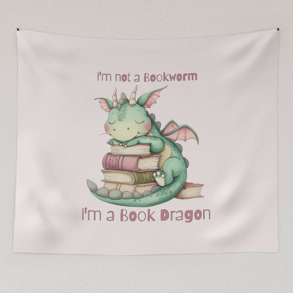 Item preview, Im not a bookworm, i'm a book dragon designed and sold by QuirkyLands.