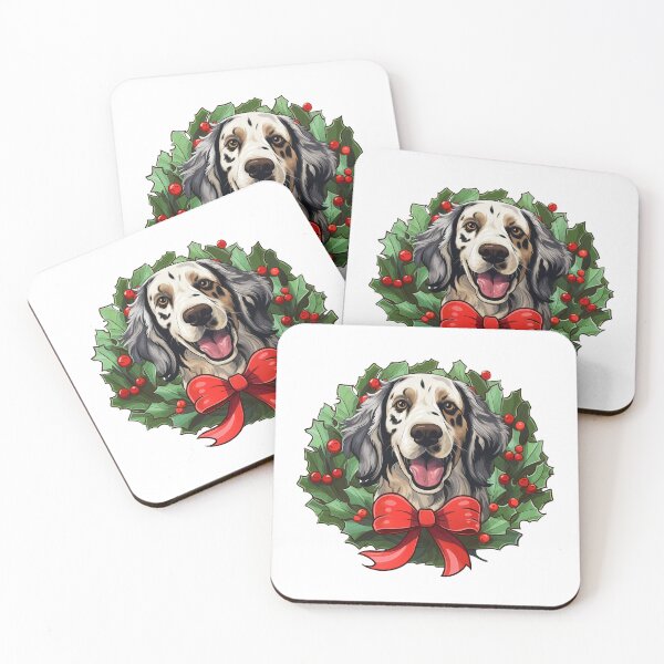 Item preview, English Setter -  Christmas Wreath Dog designed and sold by wotsthis.