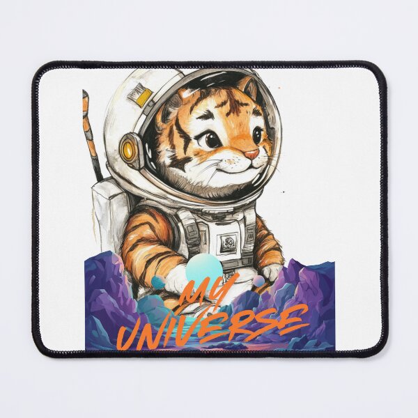 Item preview, super cute astronaut tiger designed and sold by Natthiya Minimal.