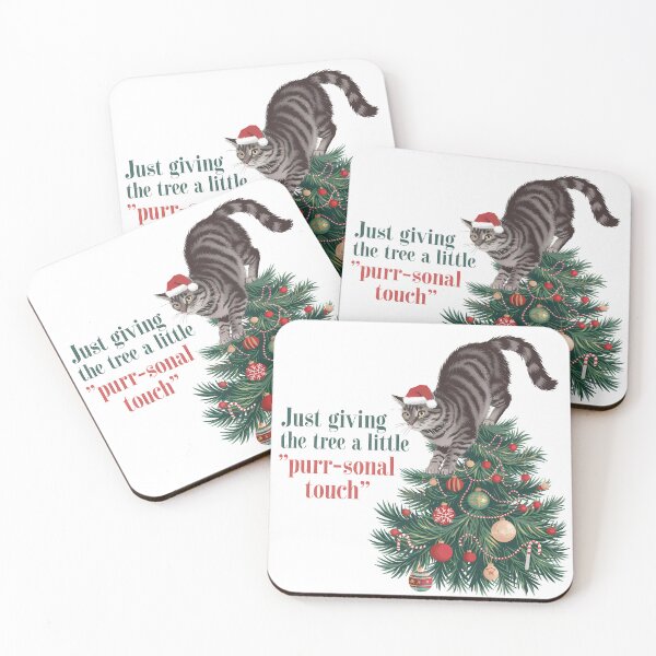 Item preview, Cat Climbing on a Christmas Tree designed and sold by PurrGreen.