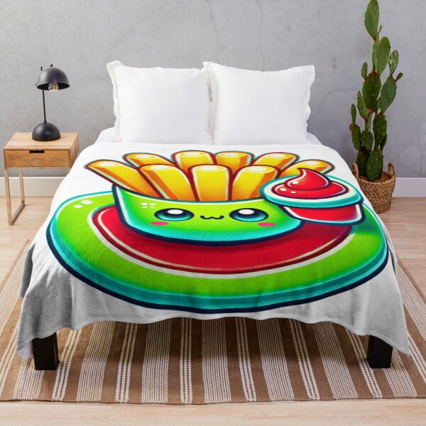 Item preview, Cute Kawaii French Fries with Ketchup designed and sold by Little Care Studio.