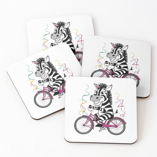 Item preview, Cute zebra on a bicycle  designed and sold by Culmika.