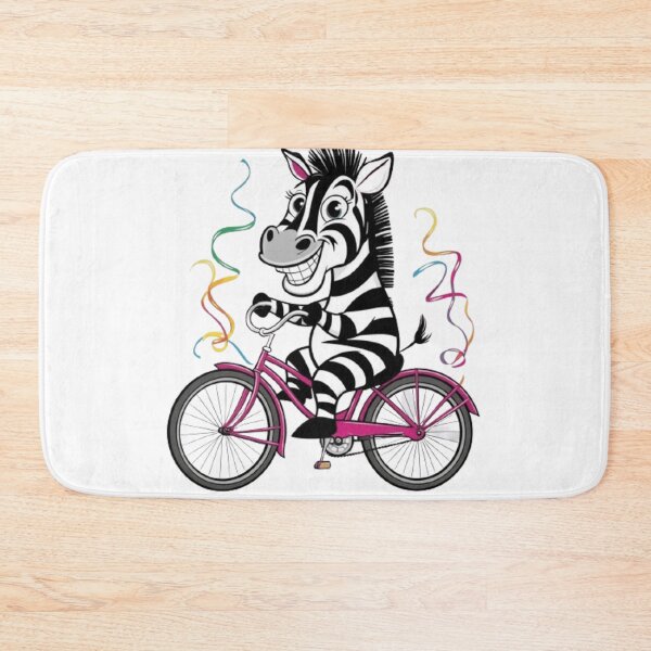 Item preview, Cute zebra on a bicycle  designed and sold by Culmika.