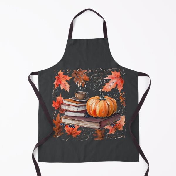 Item preview, Books Coffee Fall Leaves and Pumpkins Vintage Library designed and sold by Colorfulman.