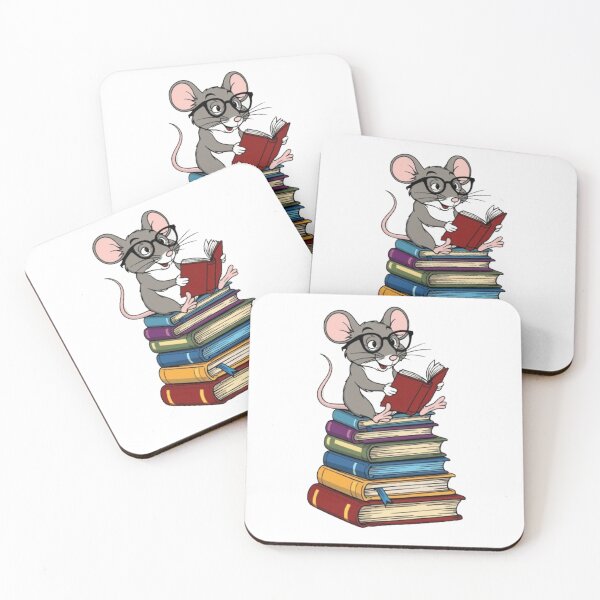 Item preview, Back to school mouse reading books designed and sold by Culmika.