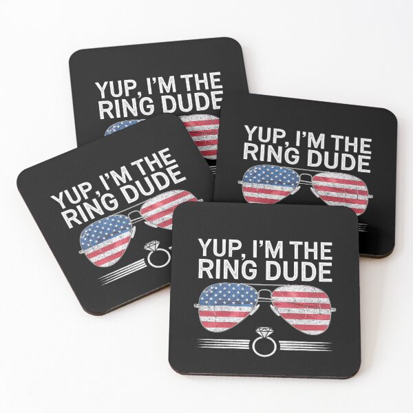 Item preview, Yup, I’m the Ring Dude - Funny Wedding Patriotic Sunglasses for Cool Ring Bearer, Groom, Best Man, USA Pride Gift for Family Events and American Weddings designed and sold by love3617.