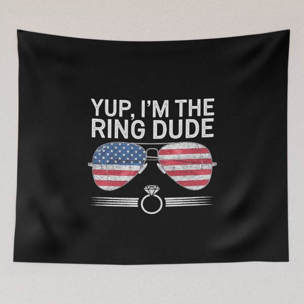 Item preview, Yup, I’m the Ring Dude - Funny Wedding Patriotic Sunglasses for Cool Ring Bearer, Groom, Best Man, USA Pride Gift for Family Events and American Weddings designed and sold by love3617.