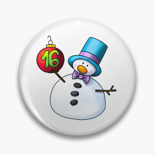 Item preview, Snowman - Number 16 - Advent Calendar  designed and sold by laureH.